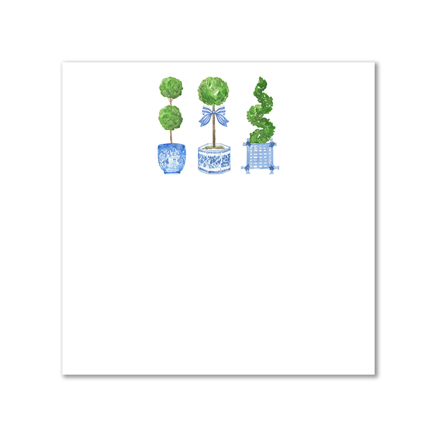 Ellington Paper Company Triple Topiary Square Notepad