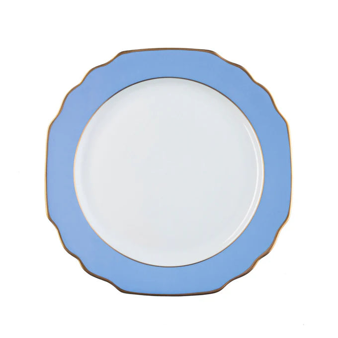 Georgian Ultra White/Blue/Gold Salad Plate