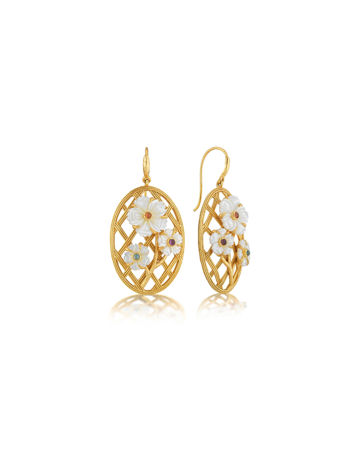Villandry Lattice Earrings, Multi