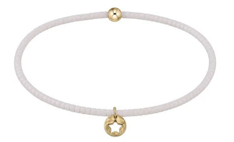Enewton Hope Classic Bracelet - White - Star Small Gold Disc