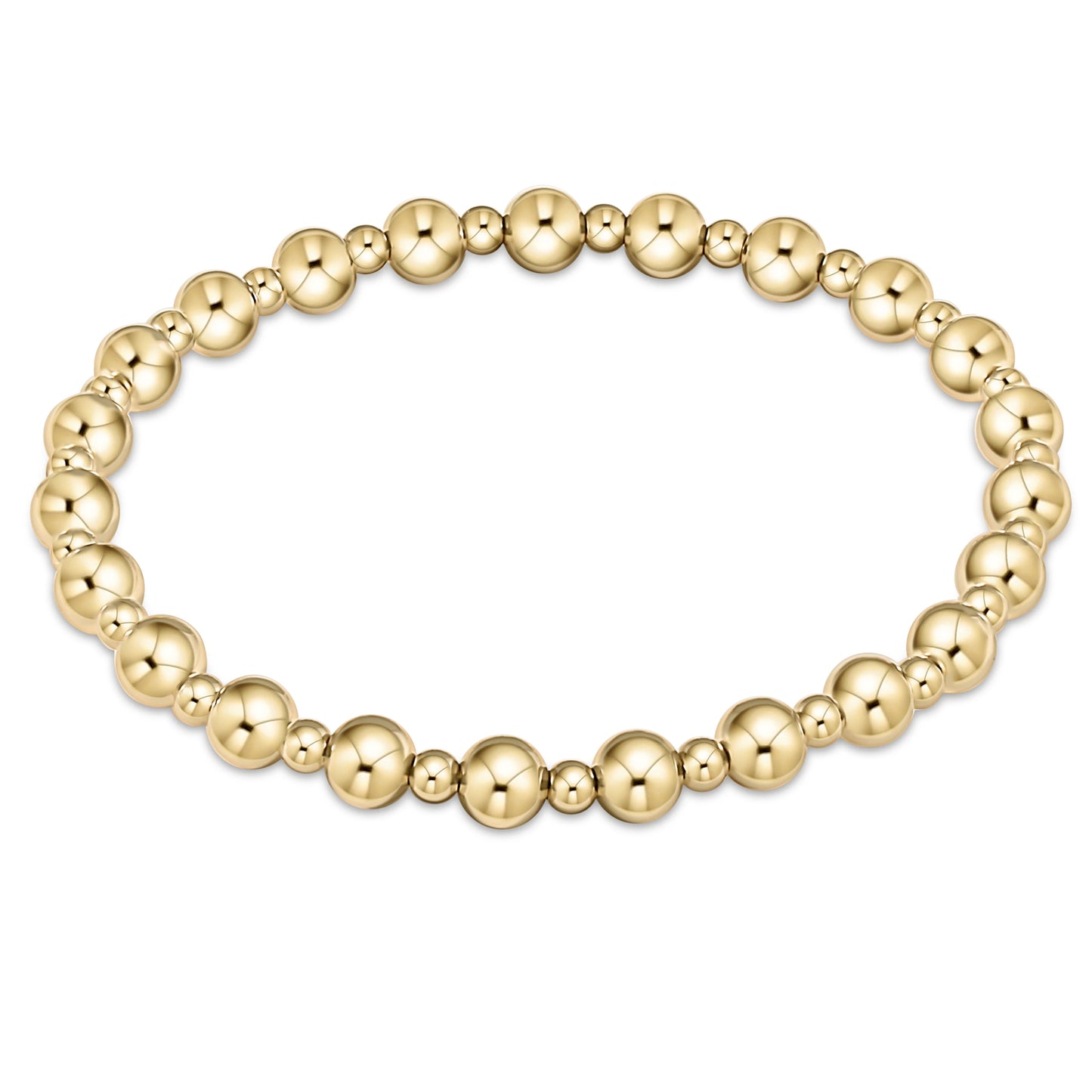 enewton Extends - Classic Grateful Pattern 5mm Gold Bead Bracelet