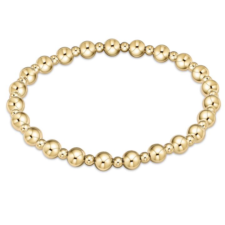 enewton Extends - Classic Grateful Pattern 5mm Gold Bead Bracelet