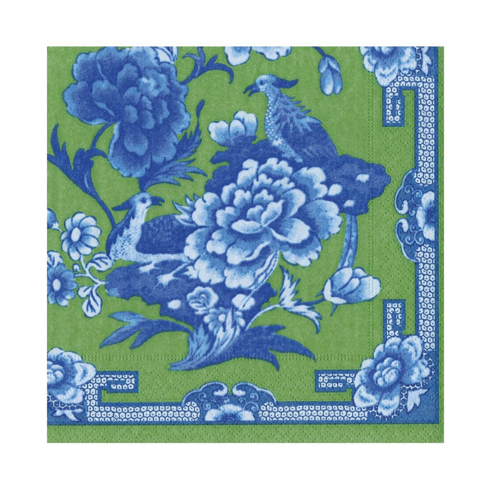 Green and Blue Plate Luncheon Napkin