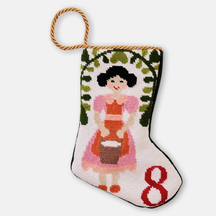 Bauble Stockings 12 Days- 8 Maids a Milking
