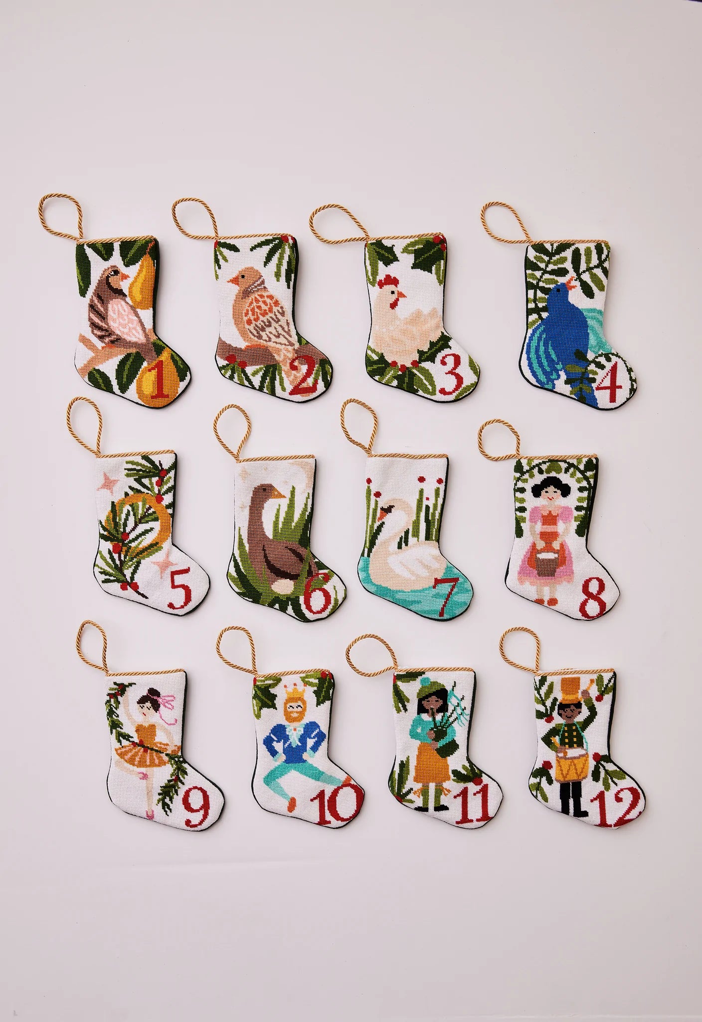 Bauble Stockings 12 Days- 7 Swans a Swimming