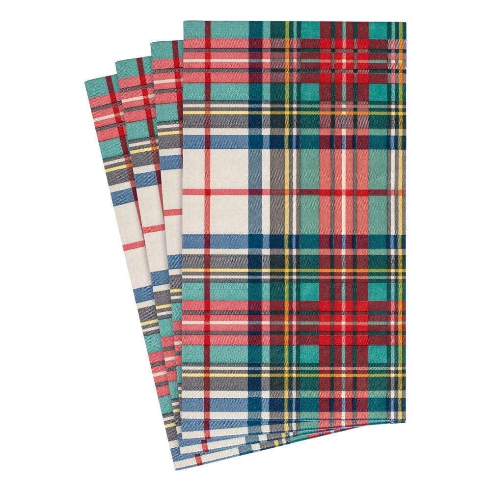 Caspari Dress Stewart Tartan Guest Towel