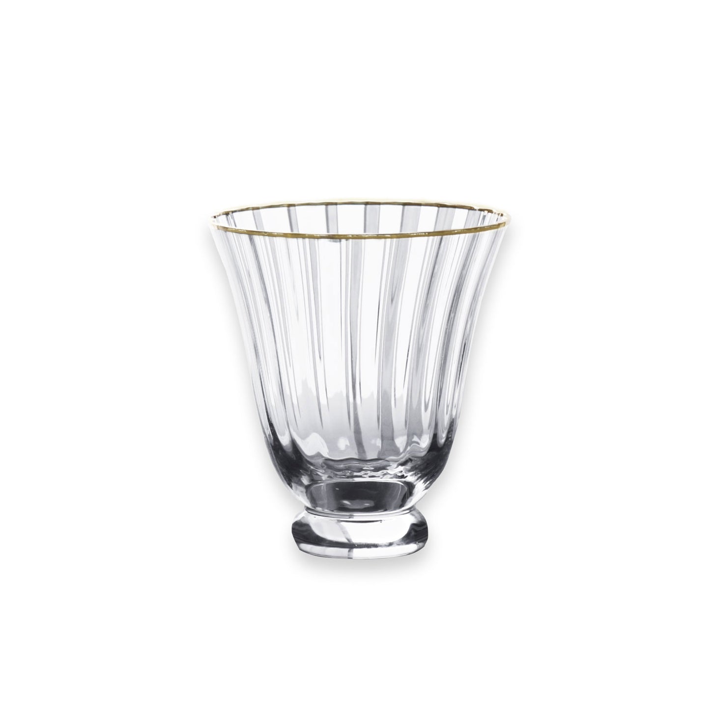 Beatriz Ball Audrey Stemless All Purpose Glass, Gold Rim