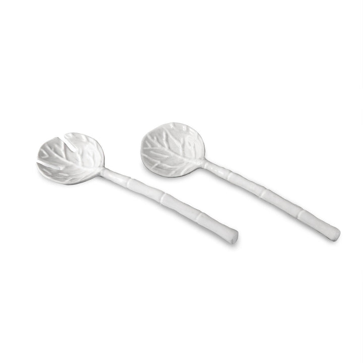 Beatriz Ball Vida Lettuce Leaf Large White Salad Servers