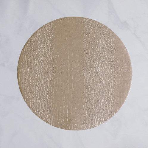 Beatriz Ball Reversible Round Placemats, Set of 4 (Silver and Gold)