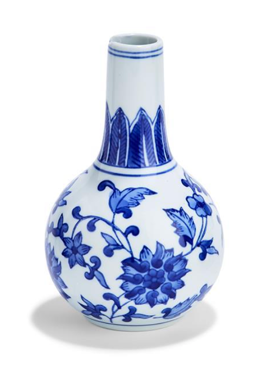 Blue and White Bud Vase