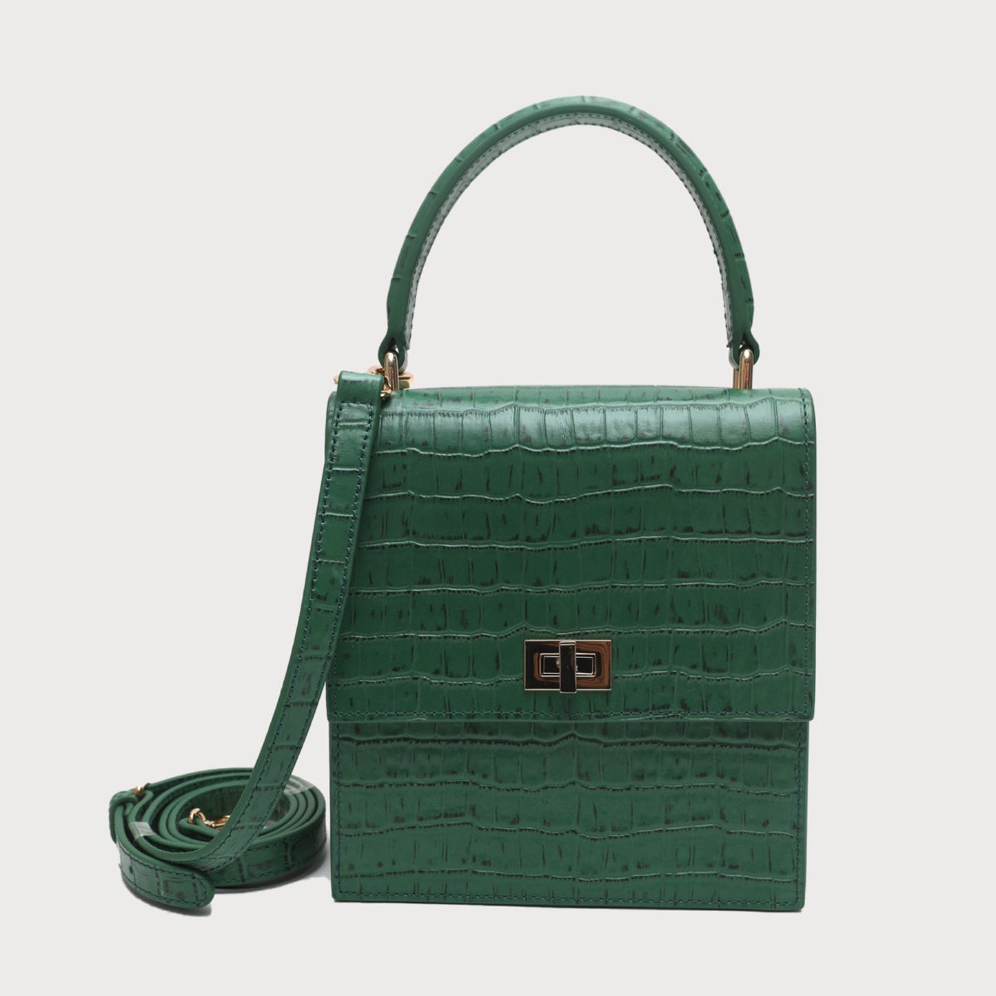 Neely & Chloe No. 19 The Mini Lady Bag Croc Embossed