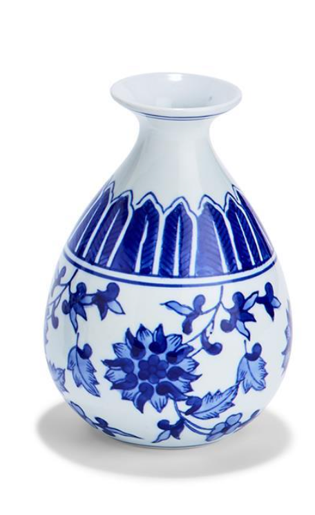 Blue and White Bud Vase