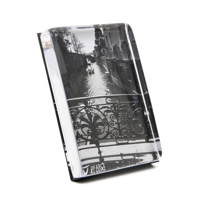 Simon Pearce Woodbury Vertical Photo Block in Gift Box, 4 x 6