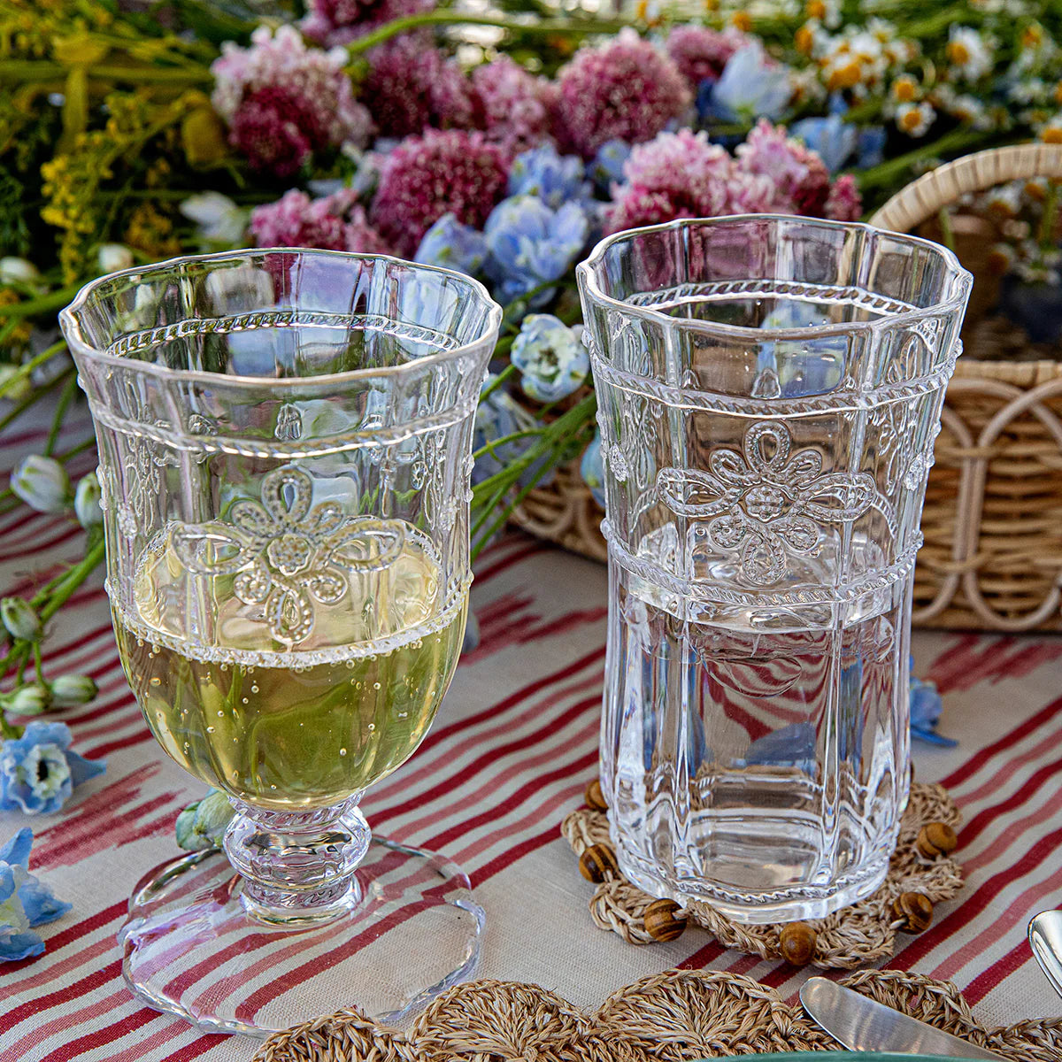 Juliska Collette Clear Acrylic Beverage Tumblers