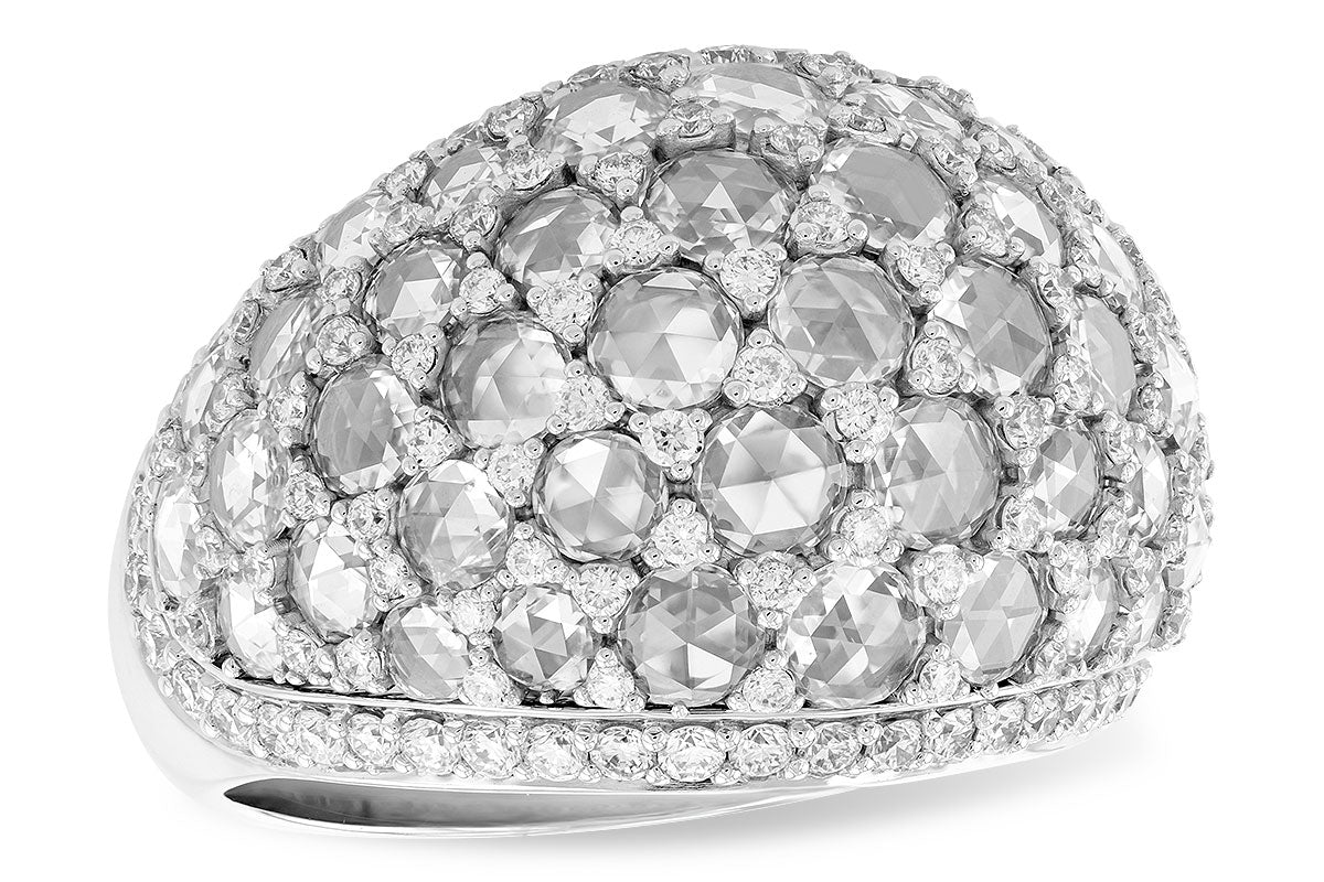 AK 14K WG Diamond Dome Ring