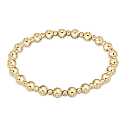 enewton Classic Grateful Pattern 5mm Bead Bracelet - Gold