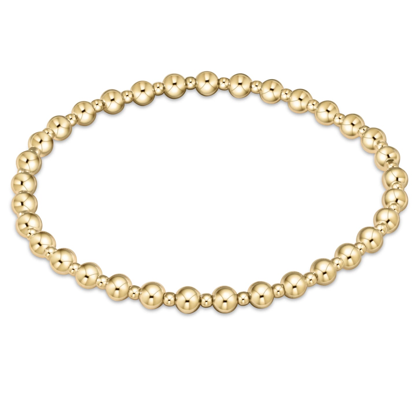 enewton Extends - Classic Grateful Pattern 4mm Gold Bead Bracelet