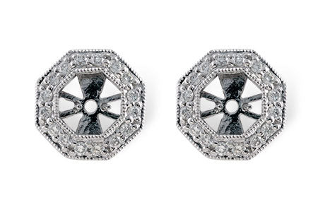 AK 14K WG Diamond Earring Jackets