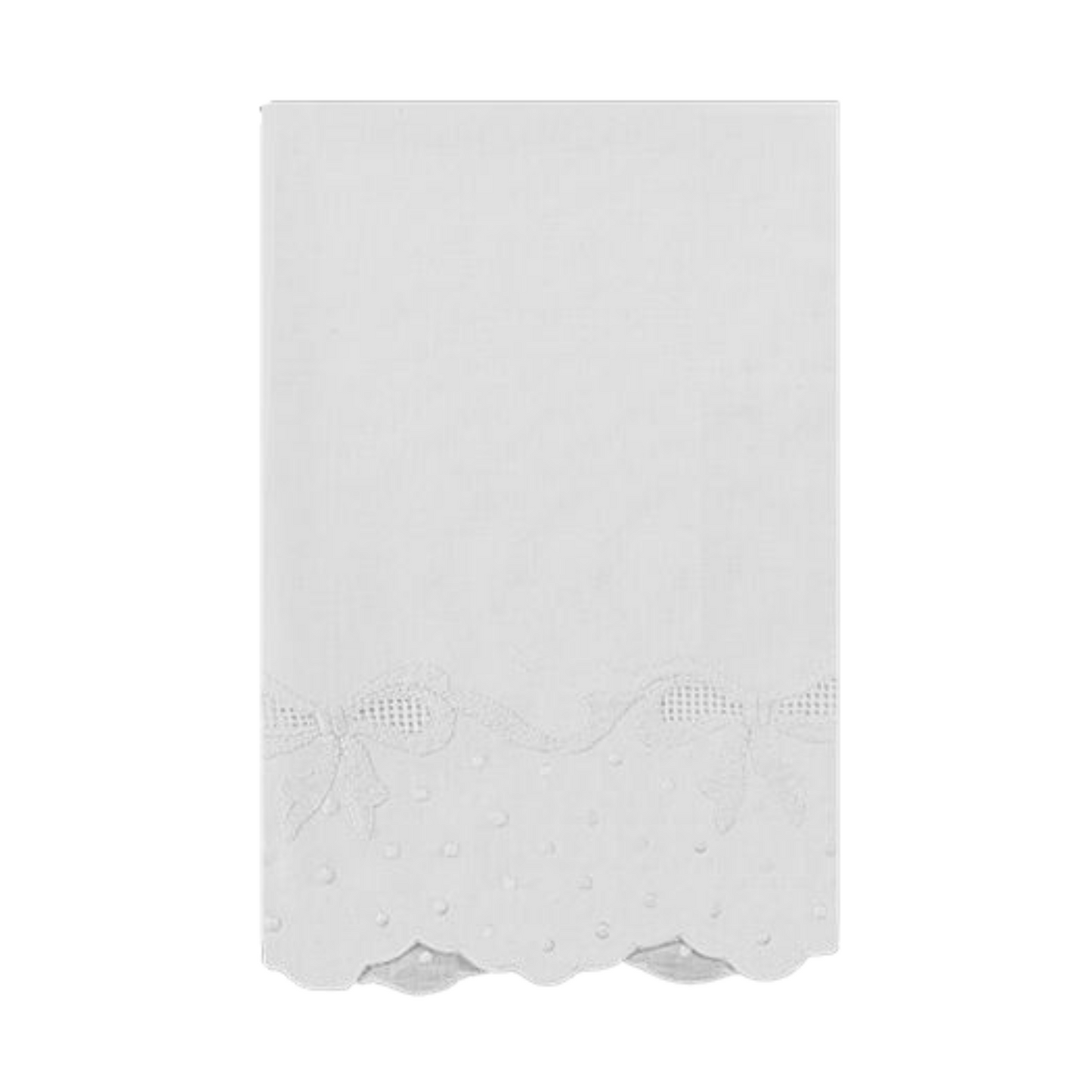 Bow Knot Embroidered Tea Towel