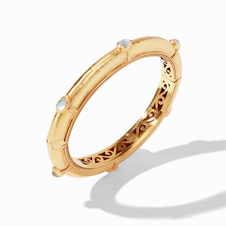 Julie Vos Avalon Hinge Bangle, Iridescent Clear