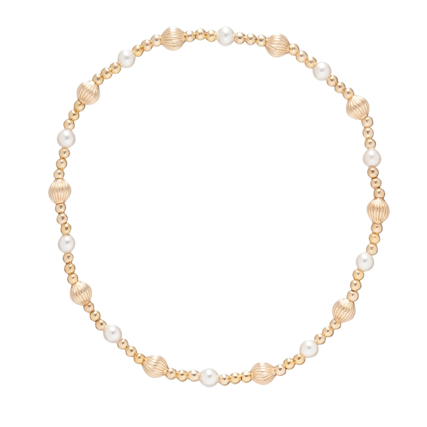 enewton Dignity Sincerity Pattern 4mm Bead Bracelet, Pearl