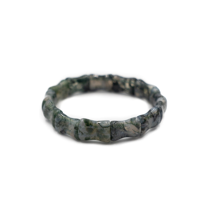 Hazen & Co. Bamboo Bangle, Green Aventurine