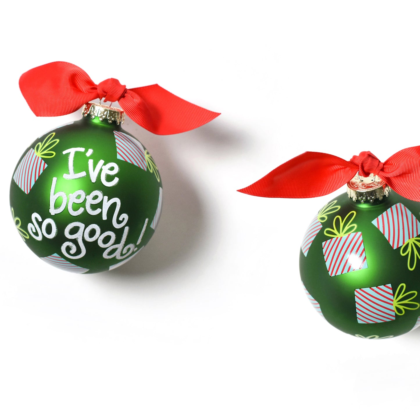 Coton Colors I've Been So Good Glass Ornament