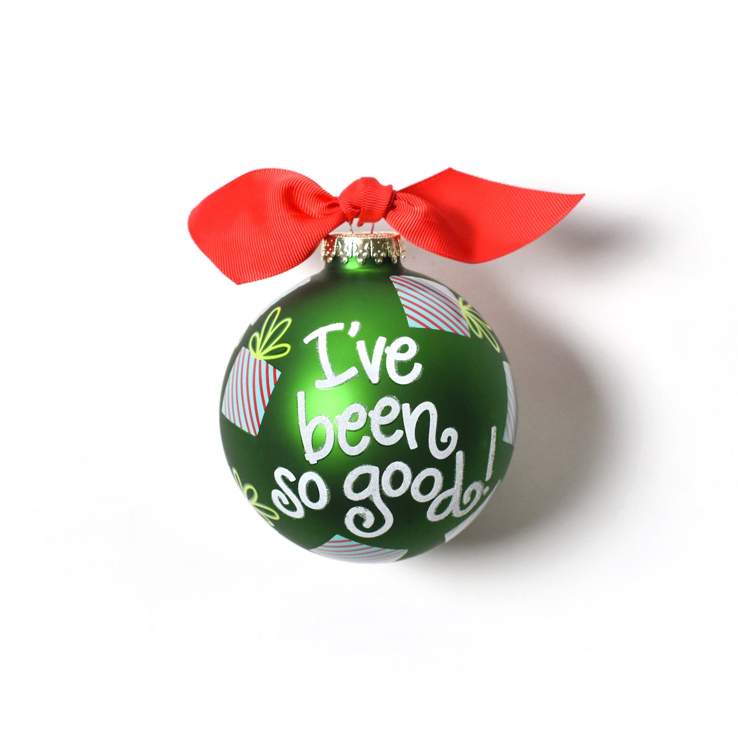 Coton Colors I've Been So Good Glass Ornament