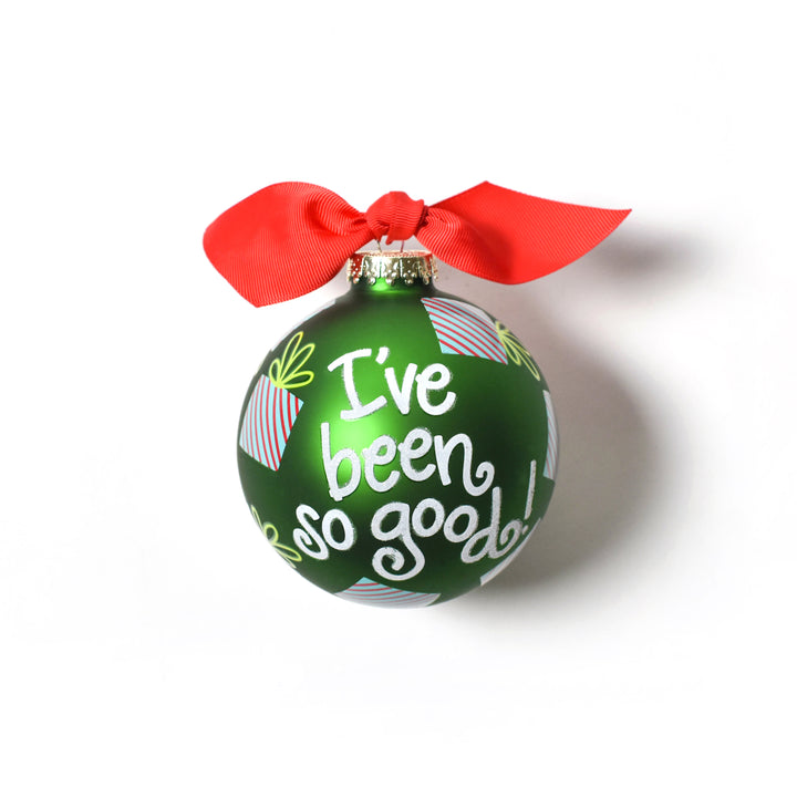 Coton Colors I've Been So Good Glass Ornament