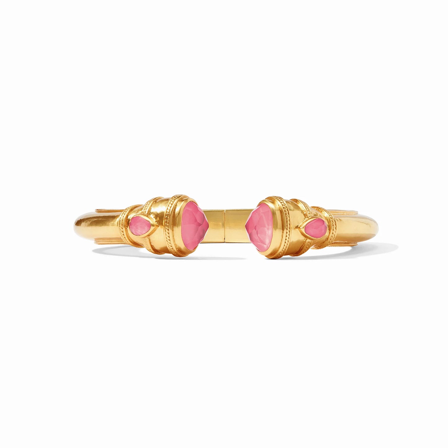 Julie Vos Cannes Demi Hinge Cuff, Iridescent Peony Pink