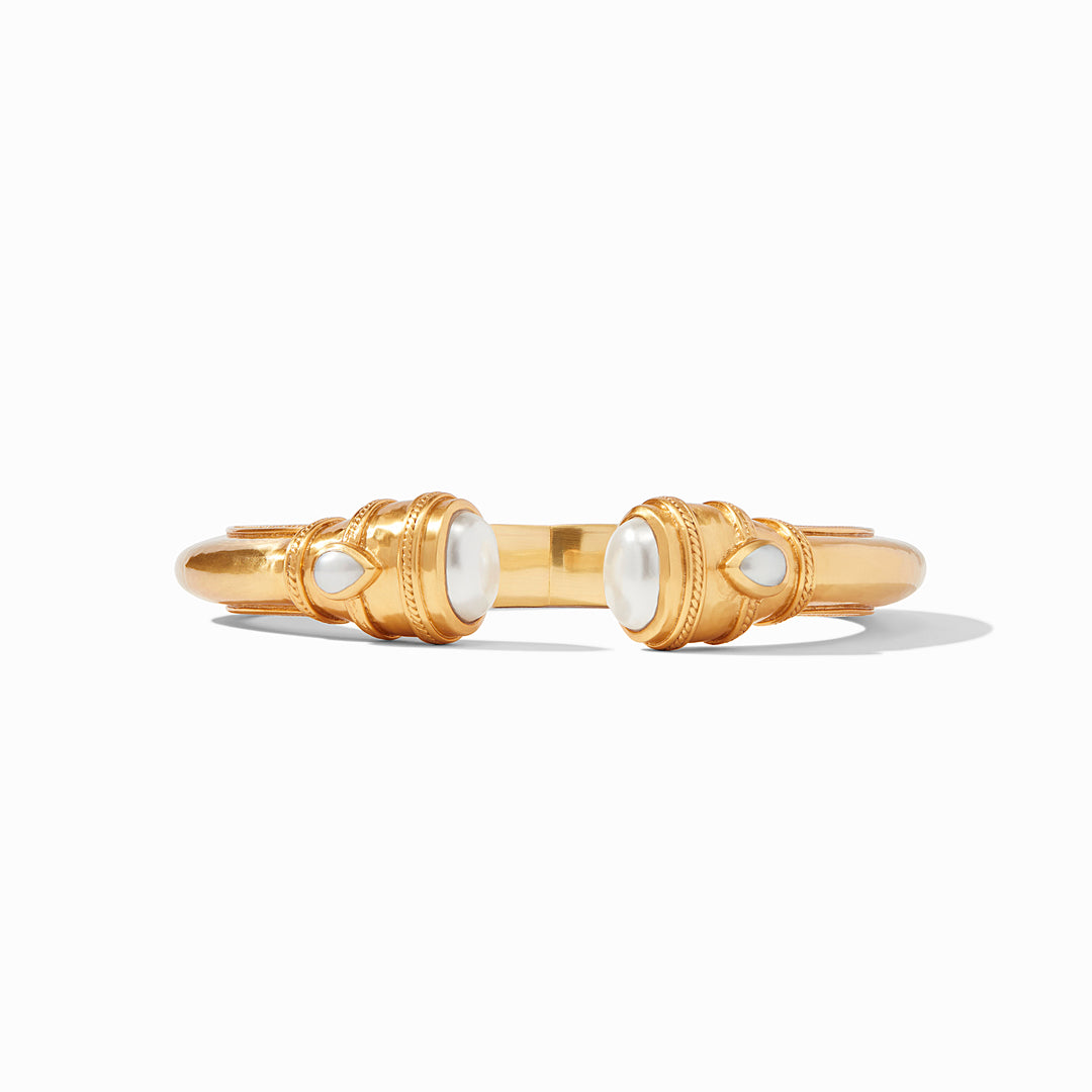 Julie Vos Cannes Demi Hinge Cuff, Pearl