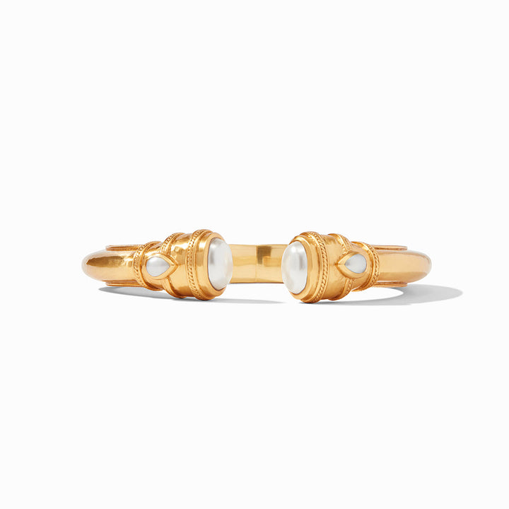 Julie Vos Cannes Demi Hinge Cuff, Pearl