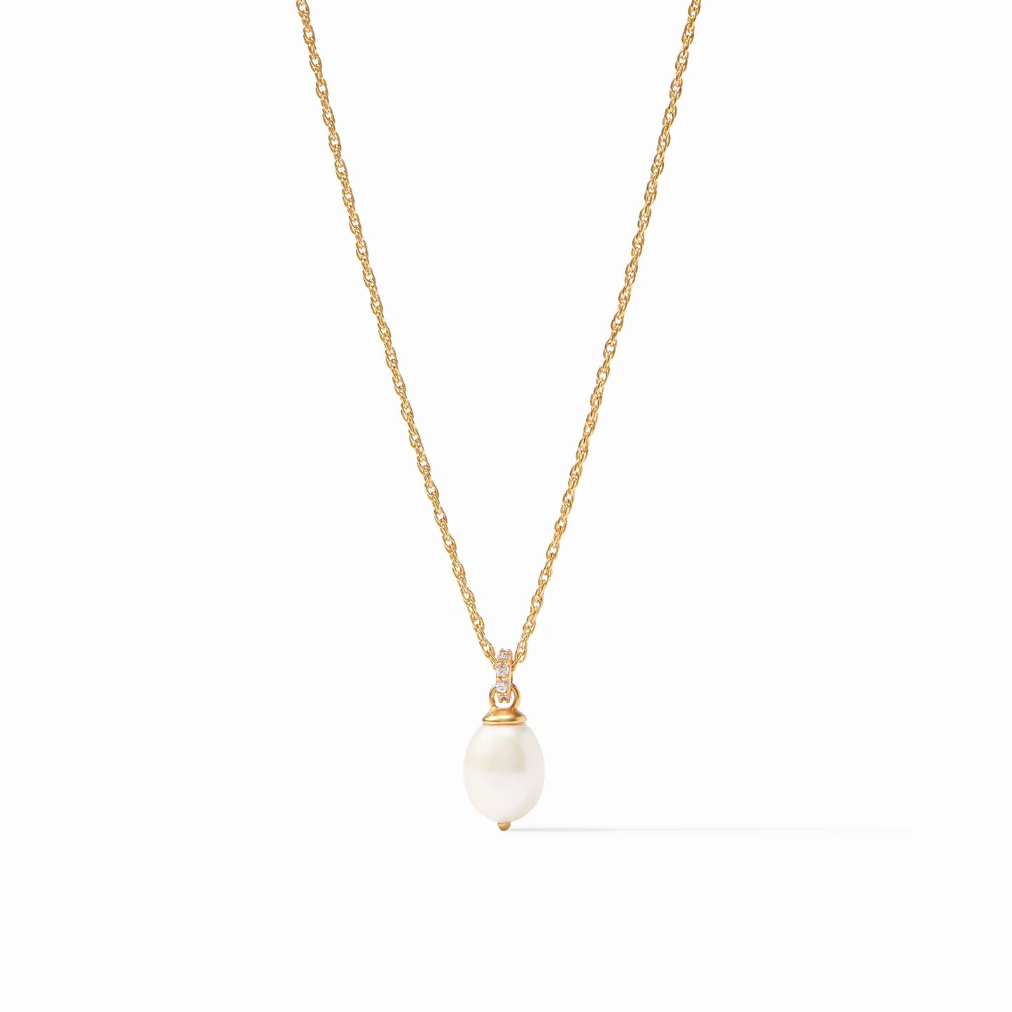 Julie Vos Celeste Pearl Solitaire Necklace