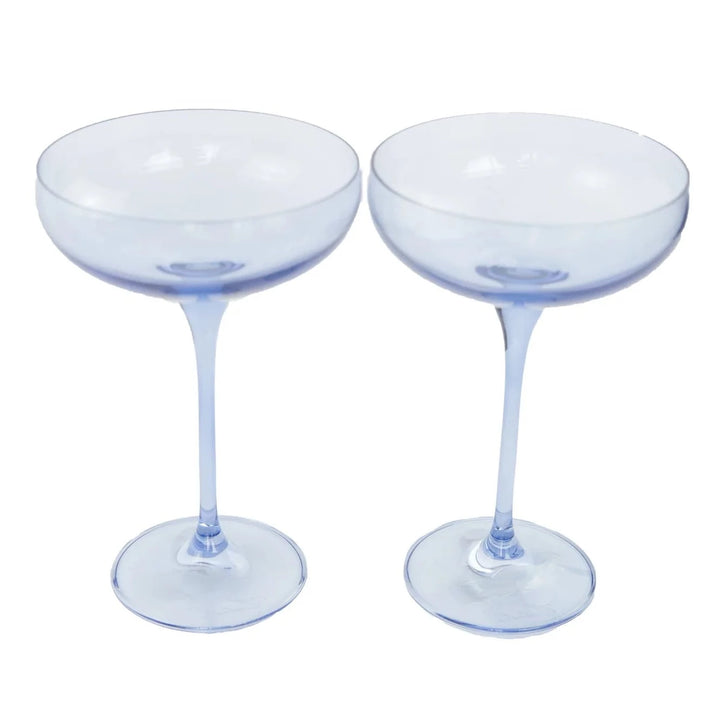 Estelle Colored Glass, Champagne Coupe, Set of 2