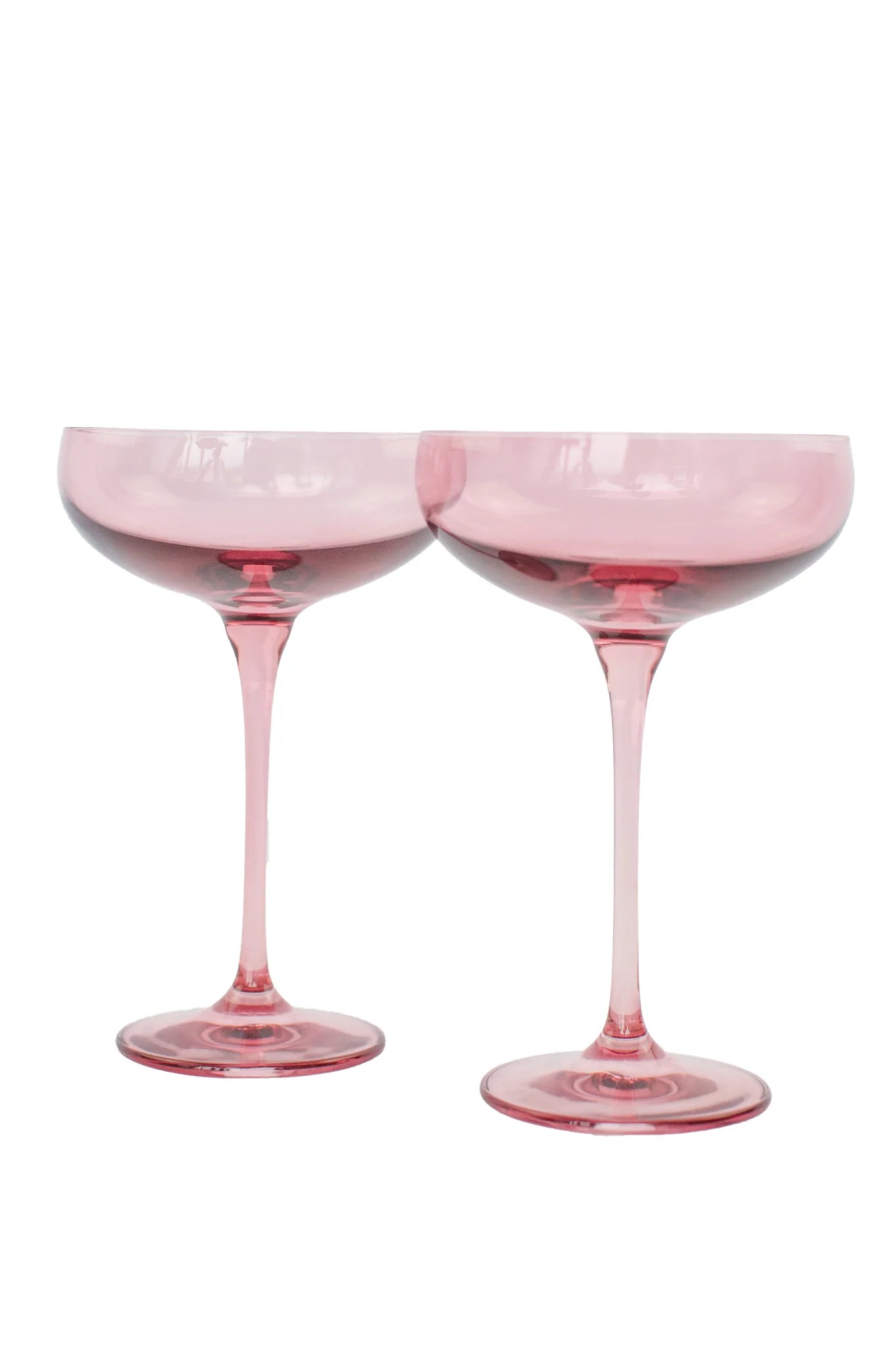 Estelle Colored Glass, Champagne Coupe, Set of 2