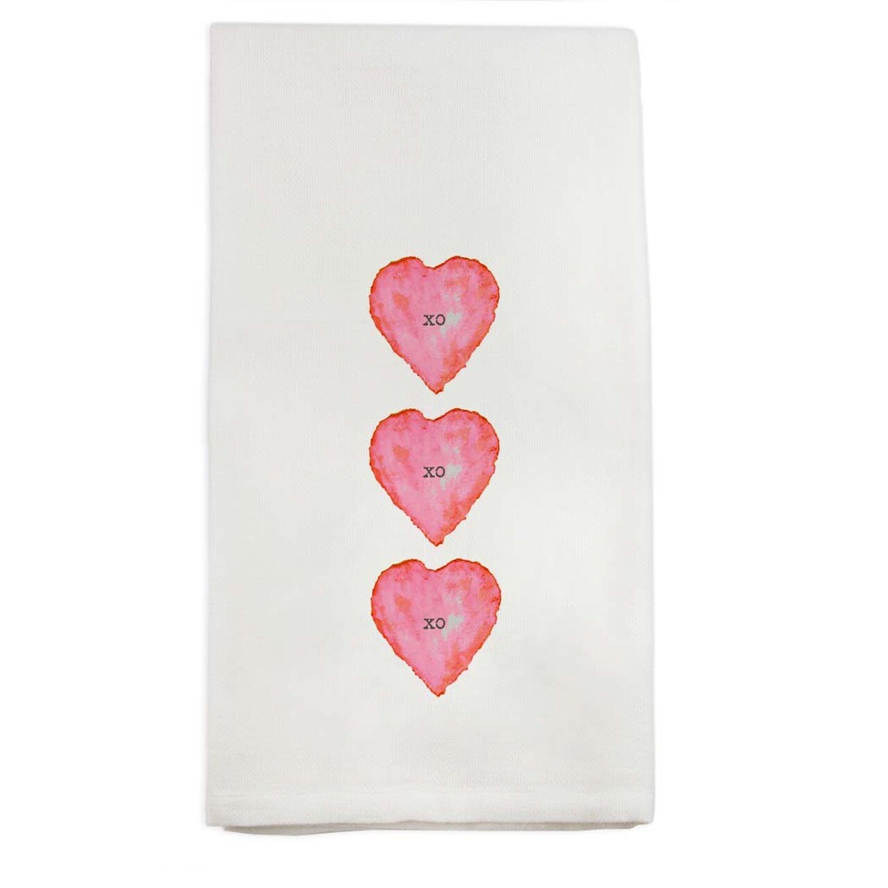 Three Hearts Tea Towel