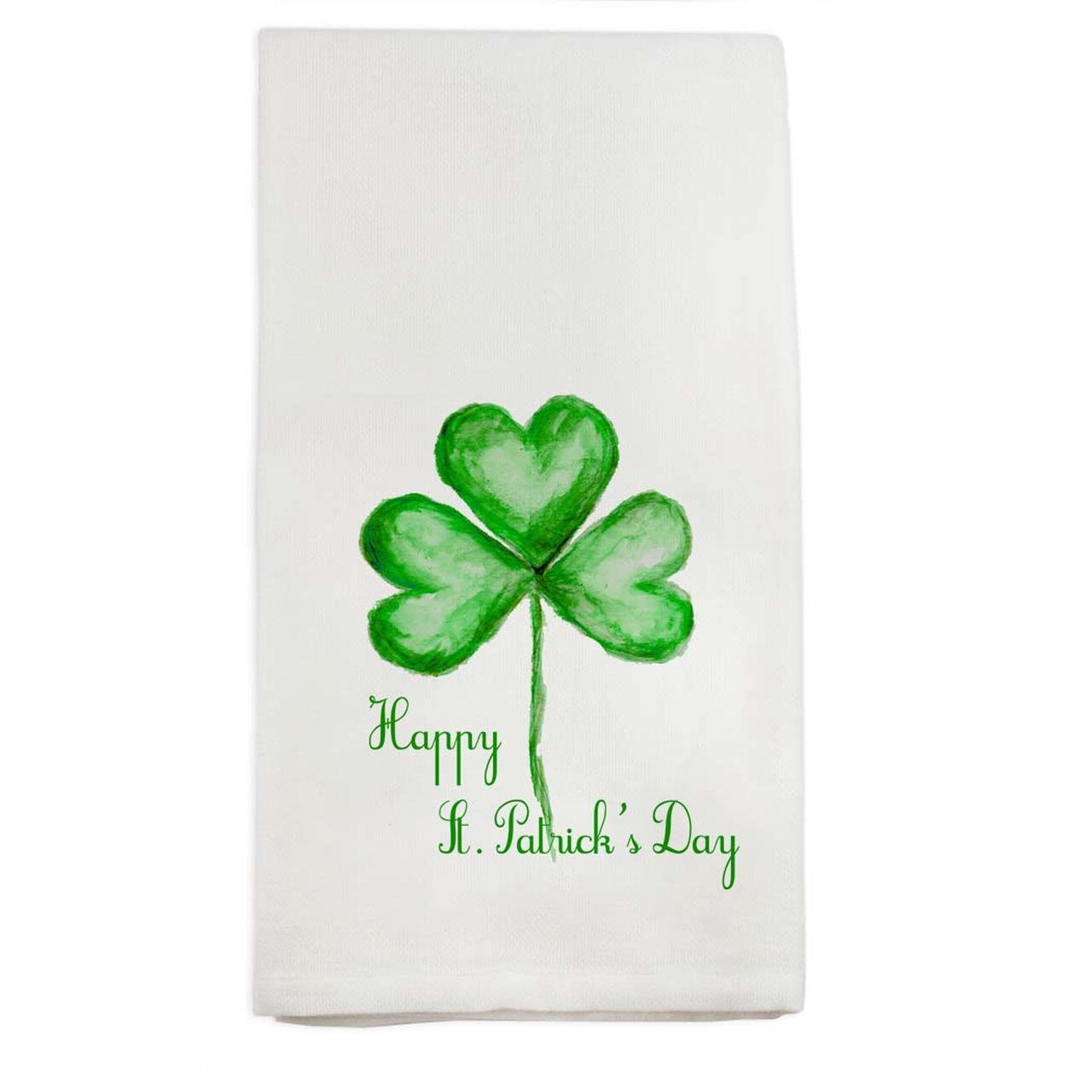 Happy St. Patrick's Day Shamrock Tea Towel