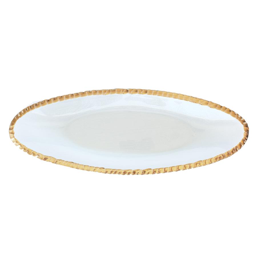 Annieglass Edgey Oblong Tray, Gold