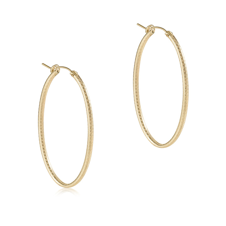 enewton Oval Gold 2" Hoop - Textured