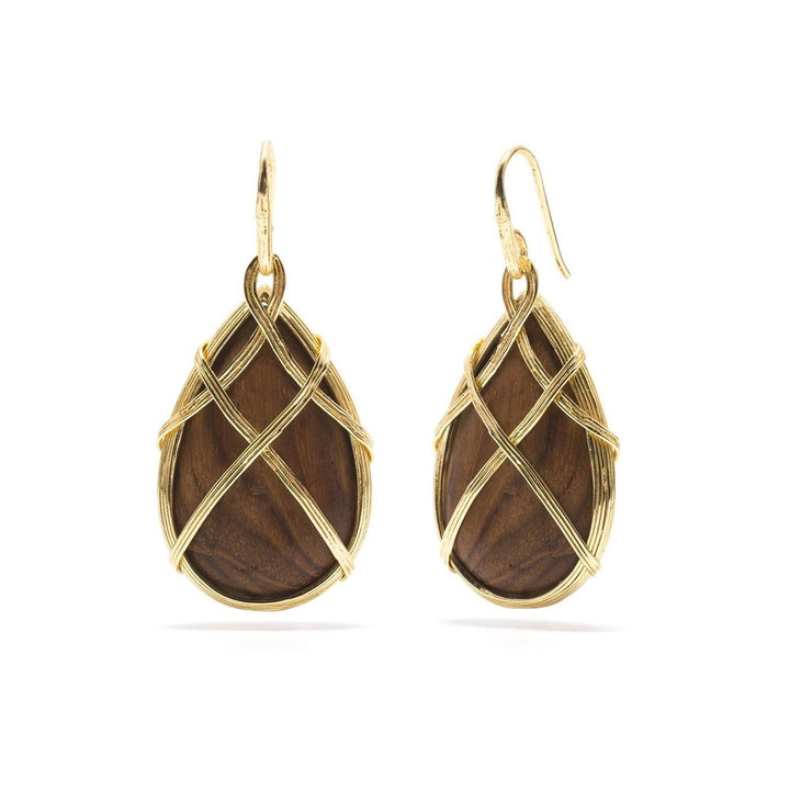 Capucine de Wulf Earth Goddess Drop Earrings, Teak