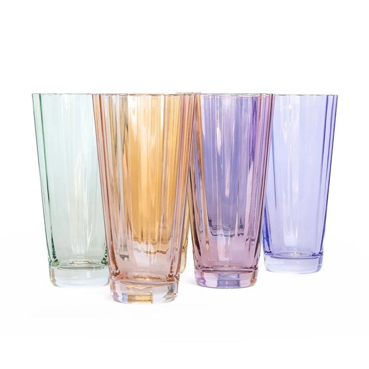 Estelle Colored Glass, Sunday High Balls, Set of 6