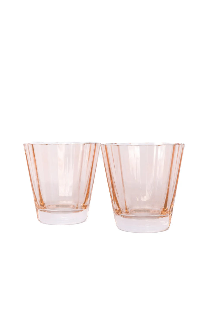 Estelle Colored Glass, Sunday Low Balls, Set of 2