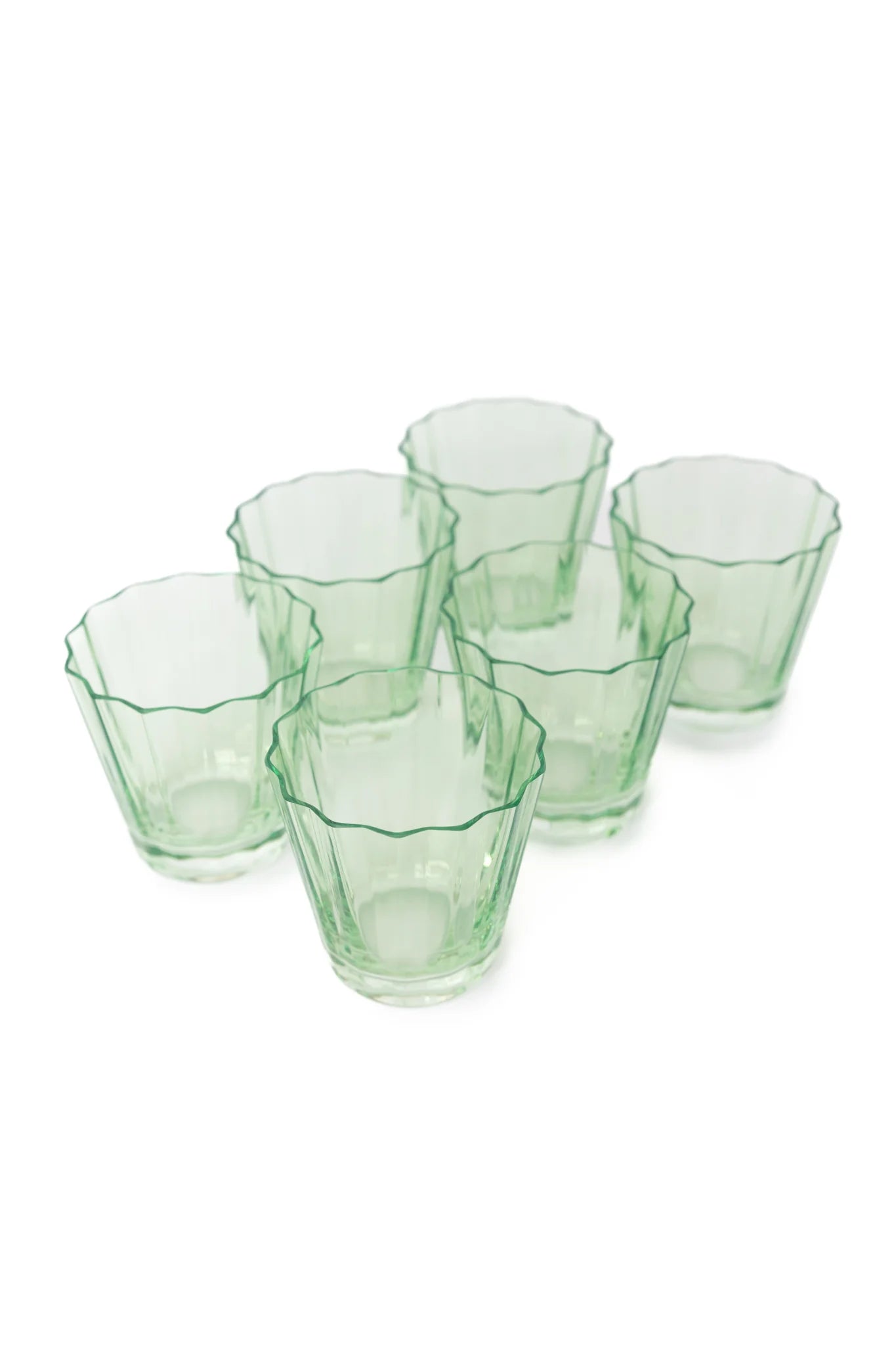 Estelle Colored Glass Sunday Set of 6 Highball Glasses in Rose