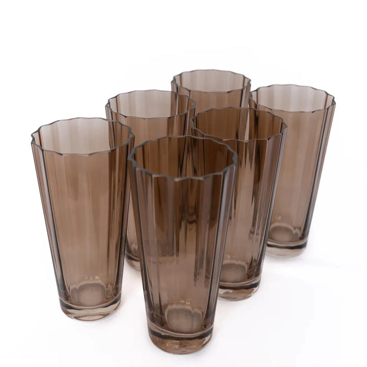 Estelle Colored Glass, Sunday High Balls, Set of 6