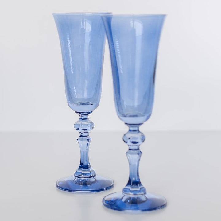 Estelle Colored Glass, Regal Flute, Set of 2