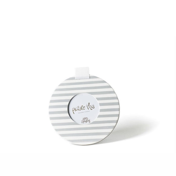 *SOLD AS IS, MAY HAVE CRAZING Happy Everything Stone Medium Stripe Mini Round Frame *ALL HAVE CRAZING, SOLD AS IS