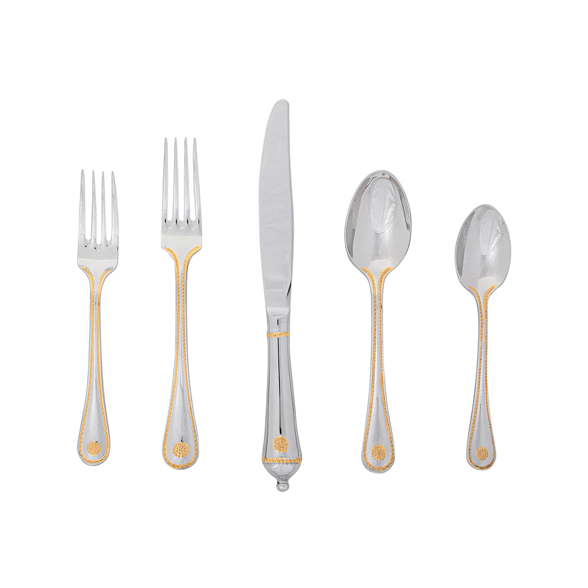 Juliska Berry & Thread Polished Gold 5pc Setting