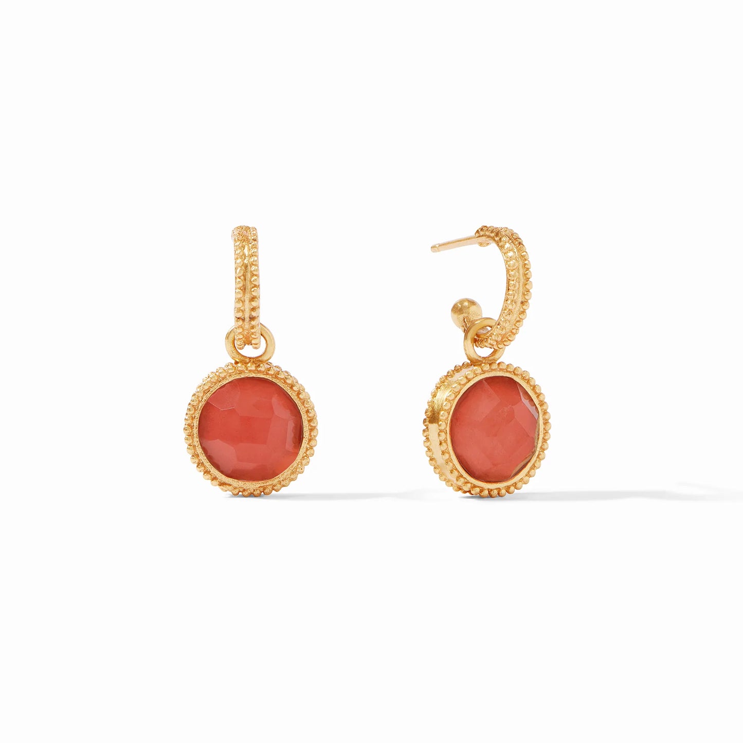 Julie Vos Fleur de Lis Hoop & Charm Earring
