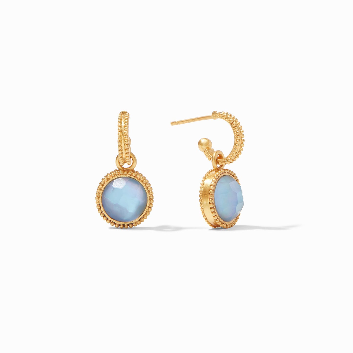 Julie Vos Fleur de Lis Hoop & Charm Earring