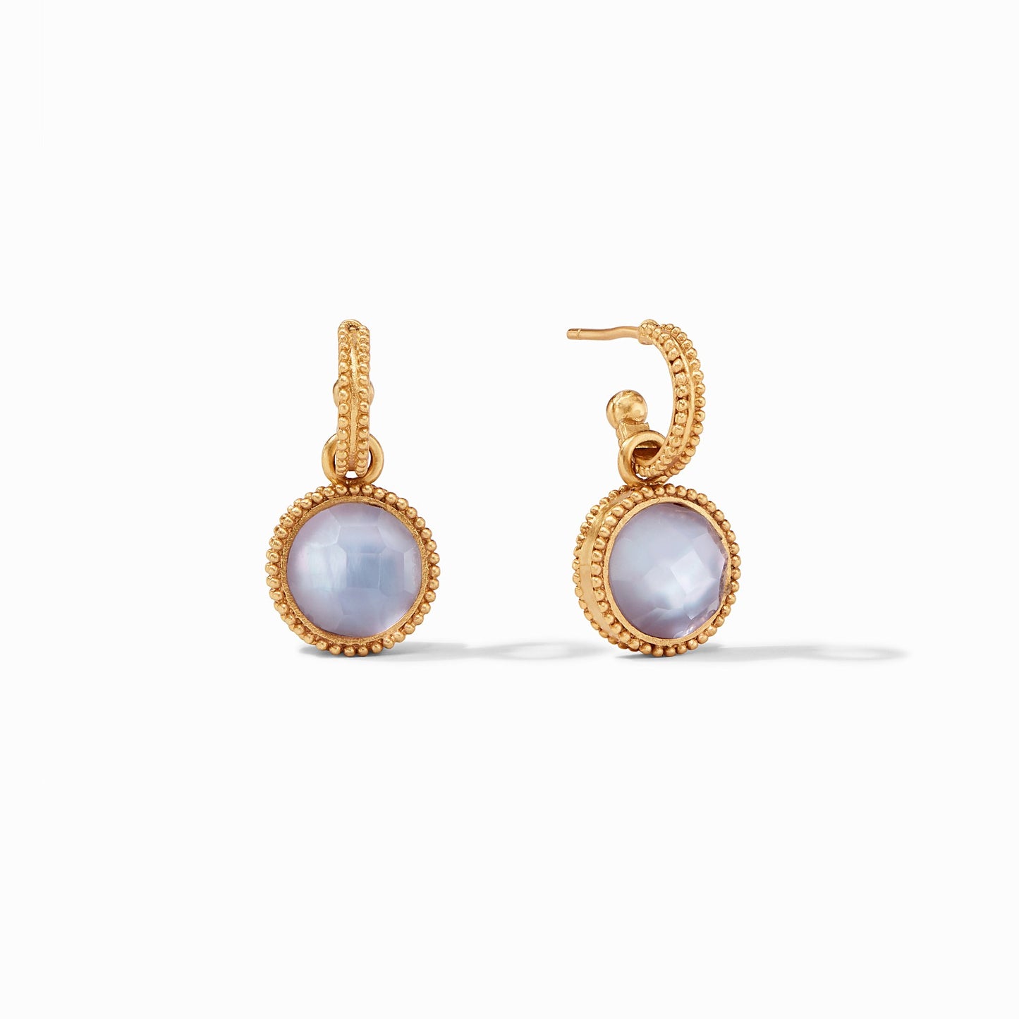 Julie Vos Fleur de Lis Hoop & Charm Earring